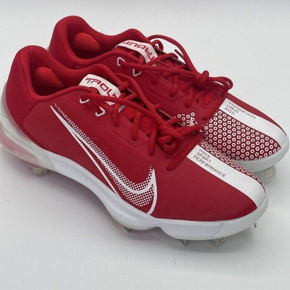 Nike Shoes Nikeforce Zoom Trout 7 Pro Baseball Cleats Red White Cq722462 Size 1 Poshmark